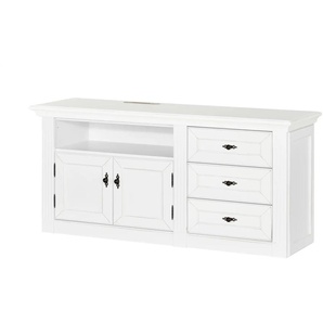 maison bleue TV-Element Petit Chalet - weiß - Materialmix - 141 cm - 67 cm - cm 44,0 | Möbel Kraft