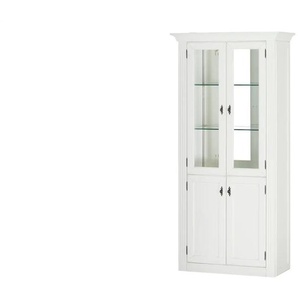 maison bleue Vitrine Petit Chalet - weiß - Materialmix - 92 cm - 191 cm - cm 44,0 | Möbel Kraft
