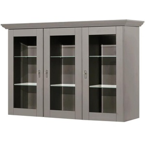 maison bleue Vitrinenaufsatz für Sideboard Florian ¦ grau ¦ Maße (cm): B: 171,3 H: 112 T: 48.0