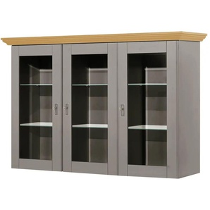 maison bleue Vitrinenaufsatz für Sideboard Florian - grau - Materialmix - 171,3 cm - 112 cm - cm 48,0 | Möbel Kraft