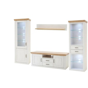 maison bleue Wohnkombination Xanten - weiß - Materialmix - 304 cm - 210 cm - cm 52,0 | Möbel Kraft