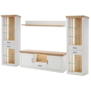 maison bleue Wohnwand Zara - holzfarben - Materialmix - 323 cm - 205 cm - cm 50,0 | Möbel Kraft