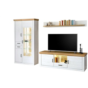maison bleue Wohnwand Zara - weiß - Materialmix - 287 cm - 205 cm - cm 50,0 | Möbel Kraft