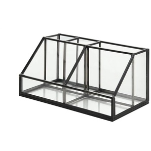 Make up Organizer - transparent/klar - Glas,Metall - 18 cm - 8,5 cm - cm 10,0 | Möbel Kraft