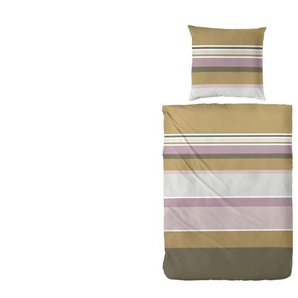 Mako-Satin Bettwäsche-Set | gelb | 155 cm | 1 cm |