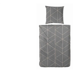 Mako-Satin Bettwäsche-Set - grau - Materialmix - 135 cm - 1 cm | Möbel Kraft