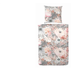 Mako-Satin Bettwäsche-Set - grau - Materialmix - 155 cm - 1 cm | Möbel Kraft