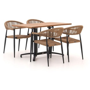 Manifesto Belpasso/Canzo 120 cm Gartenmöbel-Set 5-Teilig Stapelbar inklapbaar