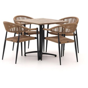 Manifesto Belpasso/Canzo 80 cm Gartenmöbel-Set 5-teilig stapelbar klappbar