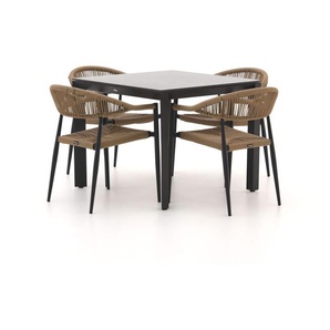 Manifesto Belpasso/Sestino 90 cm Gartenmöbel-Set 5-teilig stapelbar