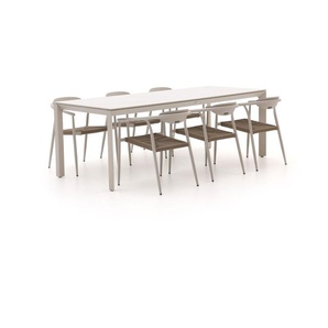 Manifesto Cavone/Sestino 220 cm Gartenmöbel-Set 7-teilig stapelbar