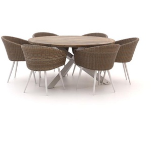Manifesto Veruno/ROUGH-Y ø 150 cm Gartenmöbel-Set 7-Teilig