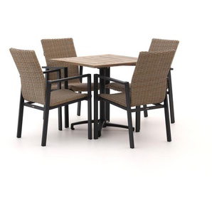 Manifesto Villongo/Canzo 80 cm Gartenmöbel-Set 5-teilig Stapelbar inklapbaar