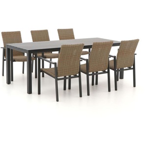 Manifesto Villongo/Menzano 220 cm Gartenmöbel-Set 7-teilig stapelbar