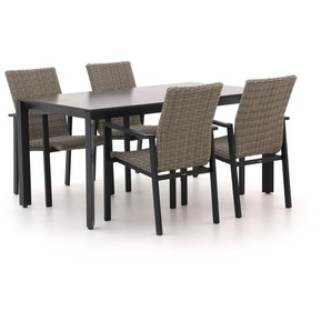Manifesto Villongo/Sestino 160 cm Gartenmöbel-Set 5-teilig stapelbar