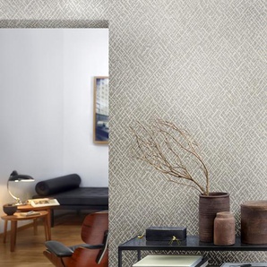 MARBURG Vliestapete Wildness Tapeten Kacheln moderne Vliestapete für Wohnzimmer Schlafzimmer Küche Gr. B/L: 0,7 m x 10,05 m, Rollen: 1 St., silberfarben (silber) Vliestapeten