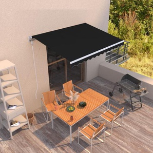 Markise Automatisch Einziehbar 300x250 cm Anthrazit