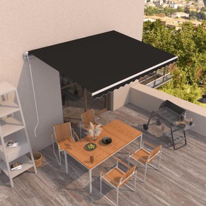 Markise Automatisch Einziehbar 400x350 cm Anthrazit