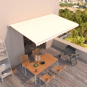 Markise Manuell Einziehbar 500x300 cm Creme
