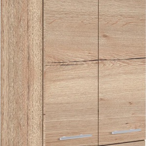Midischrank MARLIN 3040 Schränke Gr. B/H/T: 60 cm x 148,8 cm x 35 cm, 4 St., braun (eiche struktur) Bad-Midischränke Badmöbelserien Breite 60 cm