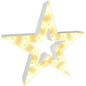 MARQUEE LIGHTS LED Dekolicht Star, ohne Leuchtmittel, Warmweiß, Wandlampe, Tischlampe Stern 20 Leuchtmittel E14 (exkl) - 122x122 cm
