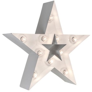 MARQUEE LIGHTS LED Dekolicht Star, ohne Leuchtmittel, Warmweiß, Wandlampe, Tischlampe Star 10 Lichtquellen E14 (exkl) - 38x38cm