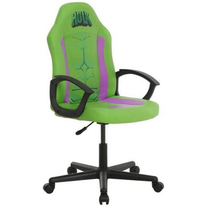 Marvel Gamingstuhl Marvel, Grün, Lila, Schwarz, Kunststoff, Textil, Graphik, Drehkreuz, 60x98.5-108x63.6 cm, Typenauswahl, inklusive Armlehnen,