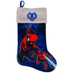 Marvel Weihnachtsstrumpf Spiderman, Mehrfarbig, Rot, Dunkelblau, Textil, 43 cm, Dekoration, Weihnachtsdekoration, Winterdeko