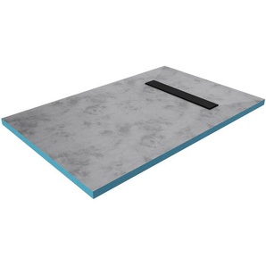 Marwell Duschelement 80 x 120 x 4 cm - befliesbare Duschwanne - befliesbare Duschtasse - befliesbar