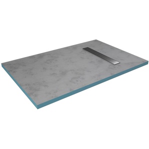 Marwell Duschwanne, rechteckig, Extrudiertes Polystyrol (XPS), 140 x 90 x 4 cm, aus sehr stabilem Polystyrol, inkl. Ablaufrinne