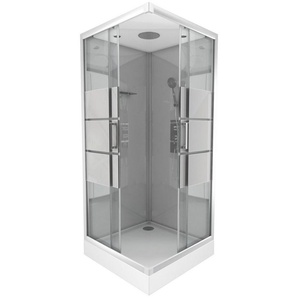 Marwell Komplettdusche Grey River 2 Square, BxT: 90x90 cm, Einscheibensicherheitsglas, inkl. Armaturen