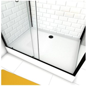 Marwell Komplettdusche White Stone, BxT: 110x80 cm, Einscheibensicherheitsglas, inkl. Armaturen