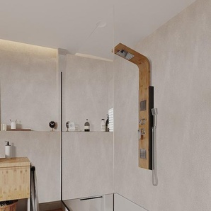 Massage-Duschsäule - Regendusche - Bambus - 22 x 145 cm - DALIMA