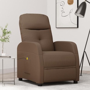 Massagesessel Braun Stoff