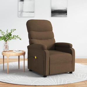 Massagesessel Braun Stoff