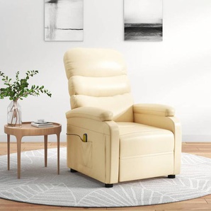 Massagesessel Creme Kunstleder