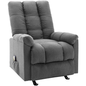 Massagesessel Hellgrau Stoff