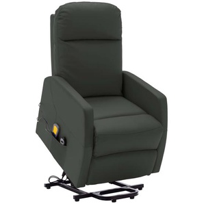 Massagesessel mit Aufstehhilfe Anthrazit Kunstleder