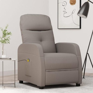 Massagesessel Taupe Stoff