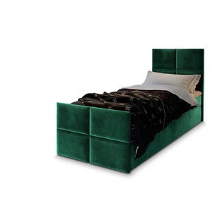 MASSENO Boxbett mit Bettkasten Ariel ¦ grün ¦ Maße (cm): B: 100 H: 98