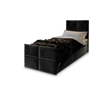 MASSENO Boxbett mit Bettkasten Ariel ¦ schwarz ¦ Maße (cm): B: 90 H: 98