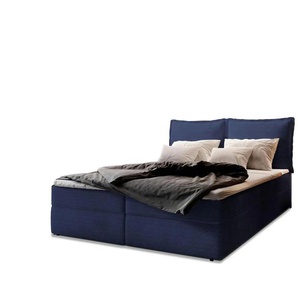MASSENO Boxbett mit Bettkasten - blau - Materialmix - 140 cm - 98 cm | Möbel Kraft