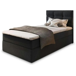 MASSENO Boxbett mit Bettkasten - schwarz - Materialmix - 90 cm - 98 cm | Möbel Kraft