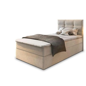 MASSENO Boxbett mit Bettkasten Glos ¦ beige ¦ Maße (cm): B: 90 H: 98
