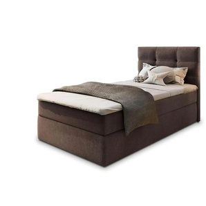 MASSENO Boxbett mit Bettkasten Glos ¦ braun ¦ Maße (cm): B: 100 H: 98