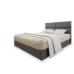 MASSENO Boxbett mit Bettkasten - grau - Materialmix - 180 cm - 98 cm | Möbel Kraft