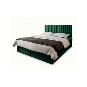 MASSENO Boxbett mit Bettkasten - grün - Materialmix - 180 cm - 98 cm | Möbel Kraft