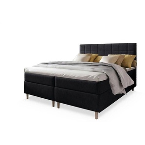 MASSENO Boxbett mit Bettkasten Ibiza ¦ schwarz ¦ Maße (cm): B: 140 H: 110