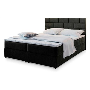 MASSENO Boxbett mit Bettkasten Kerlo ¦ schwarz ¦ Maße (cm): B: 180 H: 98