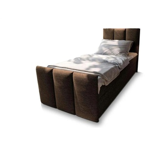 MASSENO Boxbett mit Bettkasten Lago ¦ braun ¦ Maße (cm): B: 100 H: 98
